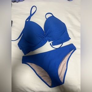 Sand and Shore royal blue 2 piece bathing suit